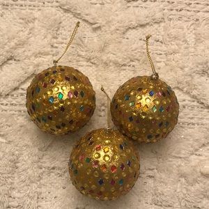 Set of 3 pier 1 Christmas ornaments